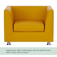 Mahmayi 679 Single Seater PU Sofa - Yellow