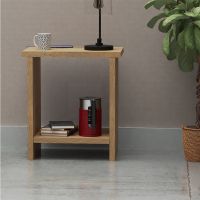 Mahmayi Modern Night Stand Table, Side Table with Open Single Shelf Ideal for Bedroom and Office, Light Imperia