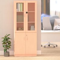 Mahmayi Carre 1123 Full Height Bookshelf Cabinet with Digital Lock Sturdy and Elegant Wooden Bookshelf Ideal for Home and Office, Oak
