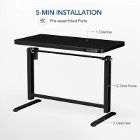 Mahmayi Flexispot Electric Standing Desk with Drawer Height Adjustable 48 x 24 Inches White Desktop & Frame Comhar Home Office Table w/USB Charge Ports, Storage