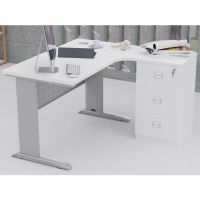 Stazion 1212 Modern Office Workstation White
