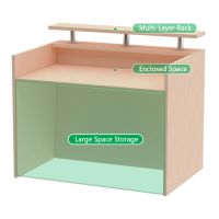 Mahmayi Advanced R06 Office Desk with Drawers For All Purpose-Conference Rooms, Meeting Rooms, Counters. (Oak-120CM)