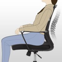 Mahmayi Low Back Mesh Office Chair, Swivel Chair, Adjustable Height, Tilt Mechanism, Breathable Mesh Seat Chair Black for Home, Office, Study Room