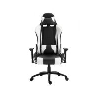 Gumi 09854 High Back Black & White Video Gaming Chair with PU Leatherette
