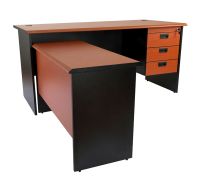 Silini 160 Plain L Office Desk with Fixed Drawers
