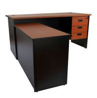 Silini 180 L Office Desk-Cabinet with Fixed Drawers