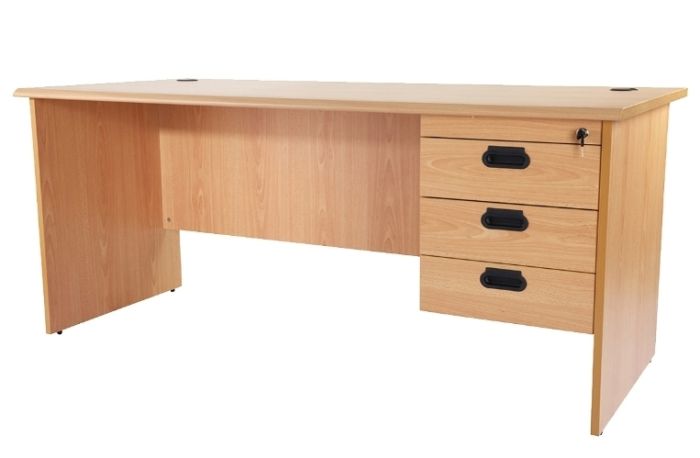 Bess 180 Office Desk with Fixed Drawers