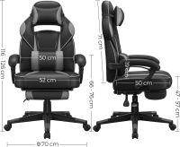 Mahmayi Black and Grey OBG073B03 Stylish Gaming Chairs for Playstation, Office, Gaming Station, Home, Study Room