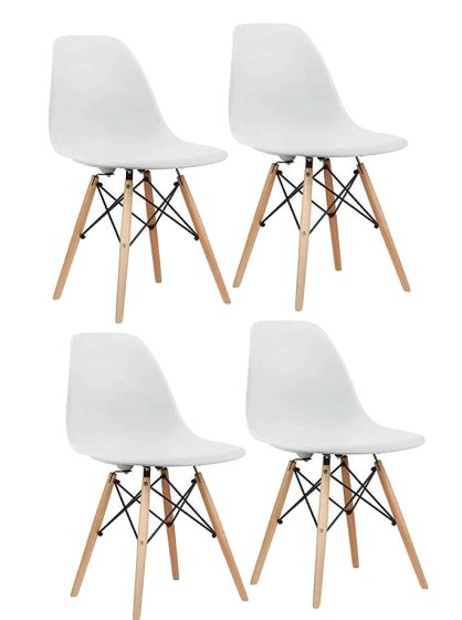 Ultimate Eames Style Dining Chair (Black - White) Configurable