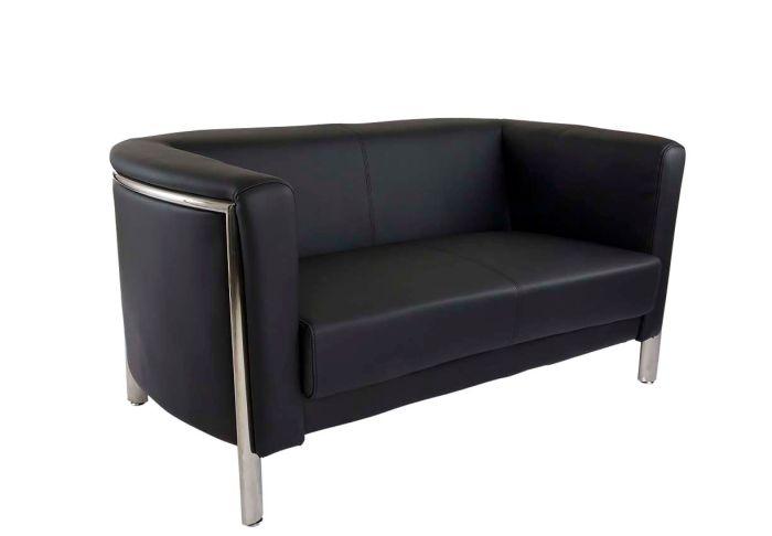 Divano 2385 Two Seater Sofa Black PU