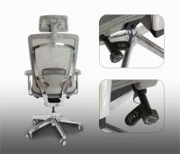 Ergonomic High Back Mesh Chair, High Back Executive Office Chairs With Height-adjustable Caster wheels Feature - Grey