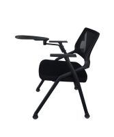 Mahmayi SL 632L Folding Heavy Duty Chair with Tablet Arm for Home | School | Study Chair Can Withstand upto 150kg - Black