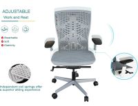 Mahmayi 1222P Elastomer Mid Back Chair for Home Office Chair - Grey
