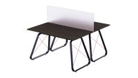 Mahmayi Ultimate GT-010 Carbon Fiber PVC & MDF Gaming Table - Black Brown Thermo Oak (Set of 2)