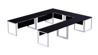 Vorm 136-12 12 Seater Black U-Shaped Conference-Meeting Table