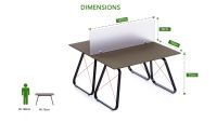 Mahmayi Ultimate GT-010 Carbon Fiber PVC & MDF Gaming Table - Brown Linen (Set of 2)