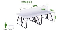 Mahmayi Ultimate GT-010 Carbon Fiber PVC & MDF Gaming Table - Premium White (Set of 4)