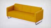 Mahmayi 2850 Three Seater PU Sofa - Yellow