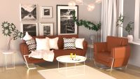 Mahmayi GLW SF169-1 PU Leatherette Single Seater Sofa Choco Brown Modern Sofa Ideal for Home and Office