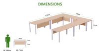 Figura 72-12 12 Seater Oak U-Shaped Conference-Meeting Table