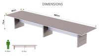 Zelda N31E-48 Conference Table Anthracite Linen