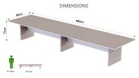 Zelda N31E-48 Conference Table Light Concrete