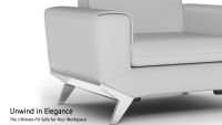 Mahmayi GLW SF165-1 PU Leatherette Single Seater Sofa White Modern Sofa Ideal for Home and Office