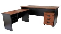 Silini 180 Plain L Office Desk with Mobile Drawers