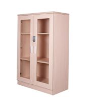 Carre 120 Oak Medium Height Cabinet with Digital Lock