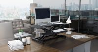 Mahmayi Laptop Stand Up Desk Converter with Deep Keyboard Tray - Black