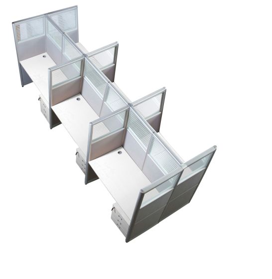 Enva GT60 160 Height Glass 120x60 6 Person Partition Workstation-Panel Concept White