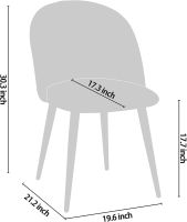 Mahmayi HYDC019 Velvet Green Dining Chair for Living Room