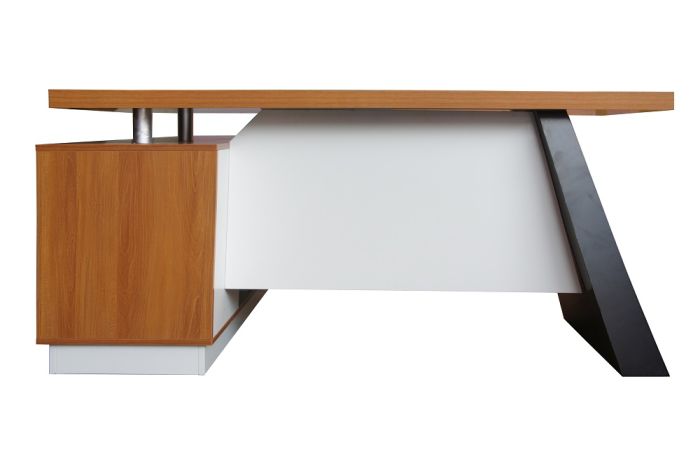 Elegante 191-16 Modern Executive Desk Light Walnut