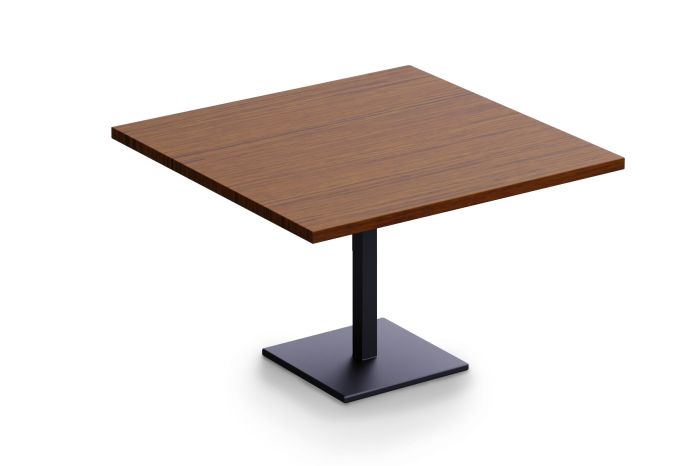 Ristoran 500X500E-120 4 seater Square Base Cafe-Dining-Meeting Table Dark Walnut