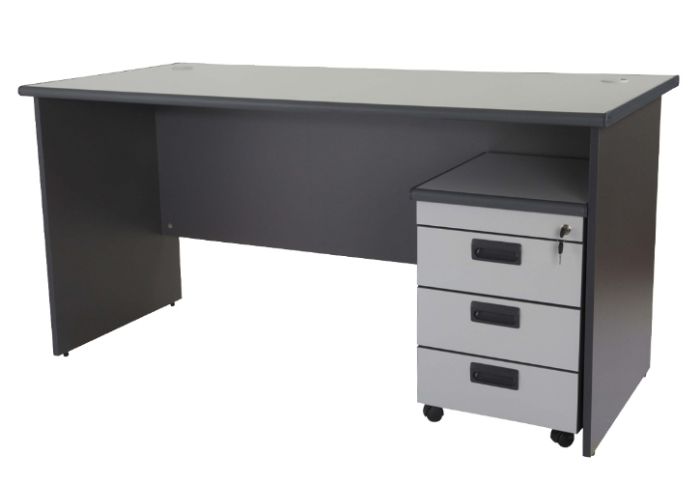 Grigio 120 Office Desk with Mobile Drawers