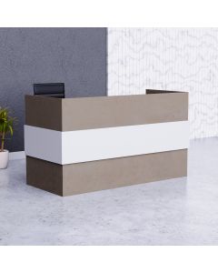 Mahmayi Light Concrete-White RD-1 Reception Desk 180 cm