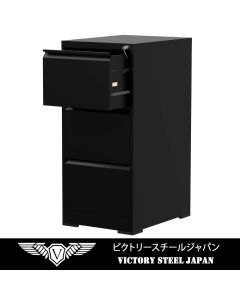 Victory Steel Japan OEM 3 Drawer Steel Filing Cabinet Black