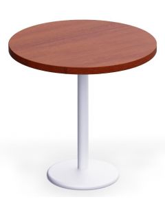Rodo 500E Apple Cherry Round Table with white round base - 80cm