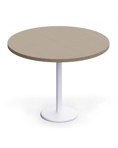 Rodo 500E Linen Round Table with white round base - 100cm
