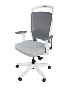 Mahmayi 068 Fulkrum Mid Back Mesh Chair for Office Home Living Room Chair, Conference Chair - White