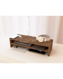 Mahmayi Truffle Davos Oak Monitor Stand Riser for Laptop Computer/TV/PC/Printer, Multifunctional Systems (55x20x20cm)