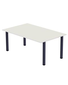 Mahmayi Dec 72 BLK Modern Wooden Dining Table U-Leg, 4-Seater for Kitchen, Dining Room, Living Room-120cm, Premium White