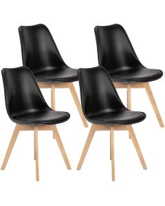 Ultimate Eames Style Retro Cushion Chair Pack of 4