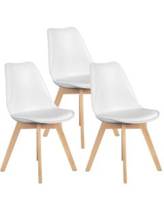 Ultimate Eames Style Retro White Cushion Chair