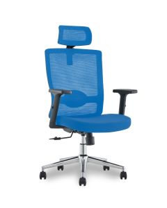SleekLine T01B High Back Ergonomic Office Mesh Chair - Blue