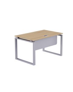Mahmayi Carre 5112 Modern Workstation without Drawer, Computer Desk, Square Metal Legs with Modesty Panel Coco Bolo Ideal for Home, Office