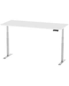 Mahmayi Flexispot Standing Desk Dual Motor 3 Stages Electric Stand Up Desk 140cmx75cm Height Adjustable Desk Home Office Desk White Frame + White Desktop