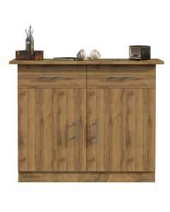 Mahmayi Modern Multifunctional Medium Height Cabinet with 2 Drawers and 2 Door Storage Configurable