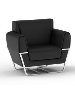 Mahmayi GLW SF169-1 PU Leatherette Single Seater Sofa - Black
