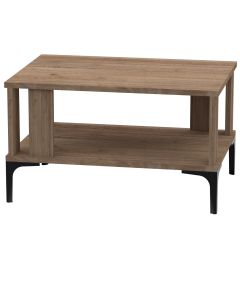 Mahmayi Modern Coffee Table with Storage Shelf Truffle Davos Oak Ideal for Living Room, Study Room and Office